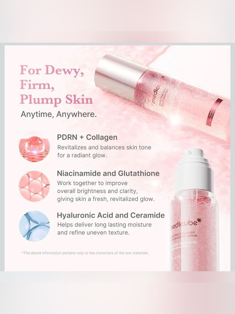 Medicube PDRN Pink Collagen Glow Jelly Mist Serum